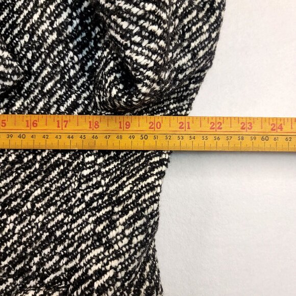 Talbots Womens Jackie Fit Black White Tweed Peacoat 10P Wool Blend Timeless - Picture 12 of 14